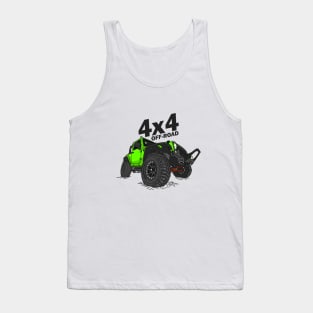 4x4 Off Road Jeep Green Tank Top